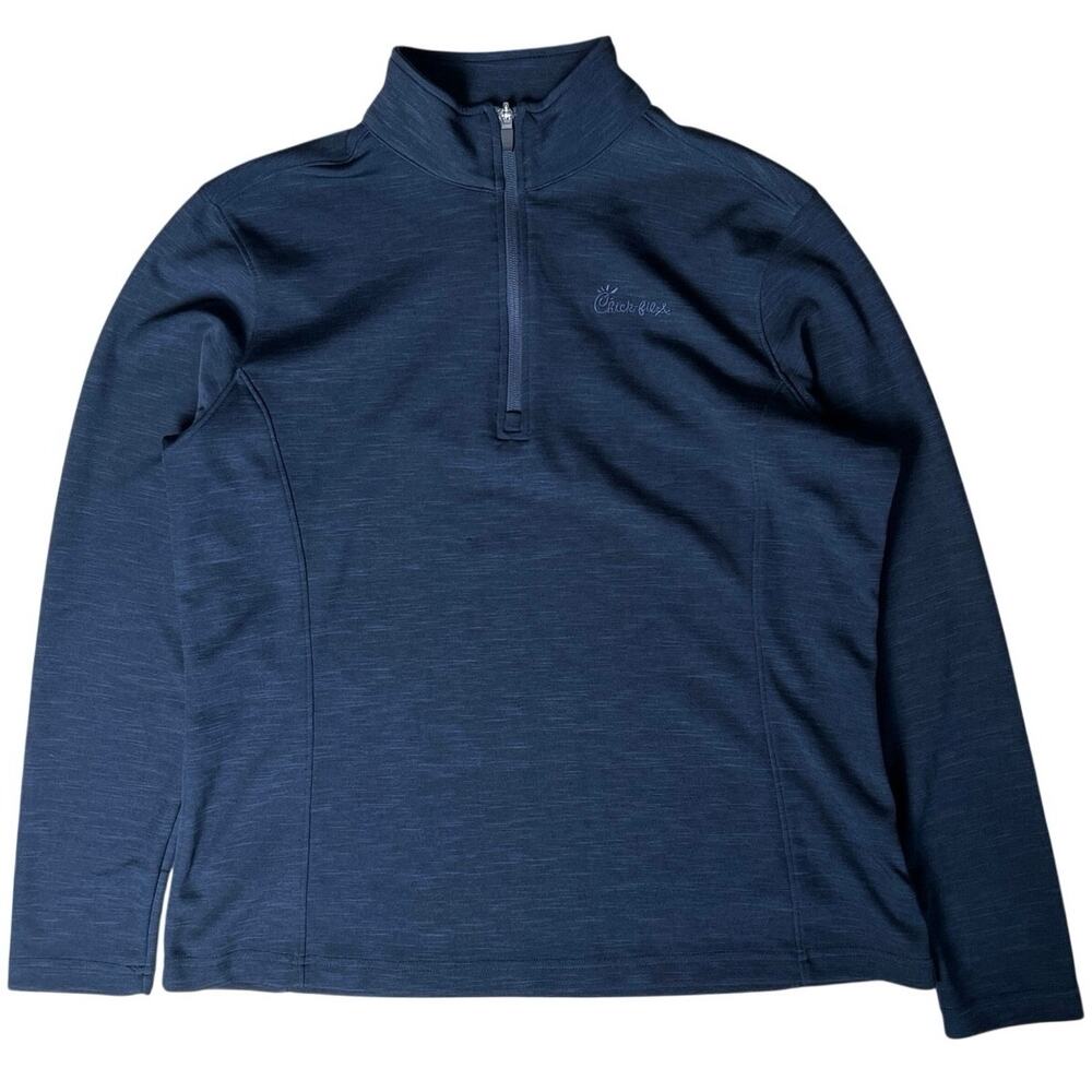 Chick-Fil-A Quarter 1/4 Zip Performance Pullover Navy Team Style Oobe Large